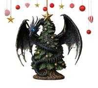 Decorazioni per Albero di Natale,Ornamenti Con Drago E Albero Di Natale | Decorazione Appendiabile Per Le Feste - Per Soggiorno Studio Ufficio Parete Scale Davanzale Porta D'Ingresso Giardino Cortile