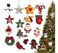 Decorazioni per albero di Natale | Ornamenti in legno - Ciondolo decorativo per feste, spazi ristretti per la scuola