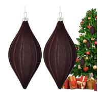 Decorazioni Per Albero Di Natale Palle Di Velluto - 2 Pezzi Forma a Losanga - Palle per Albero di Natale con Effetto Floccato,per Interni Davanzali Cortile Raduni Familiari Feste Natalizie Portico Gia