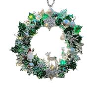 Decorazioni Per Albero Di Natale,Pendente 2D Con Babbo Natale E Renna,Charm Per Albero Di Con Fiocchi - Per Soggiorno Camera Da Ufficio Scrivania Parete Finestra Porta Scaffale