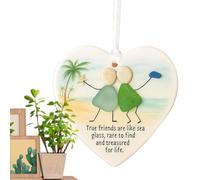 Decorazioni per Amiche Donna,Ornamento 'Amicizia A Forma Di Cuore In Acrilico Per Sorelle | Regalo senza per Famiglia Sorelle Amiche Colleghe Ragazze,Regalo per Colleghe Famiglia