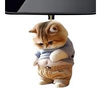 Decorazioni Per Auto Da Gatto Grasso - Ornamento Per Lo Specchio Degli Animali Giocoso, Fascino Durevole Per Veicoli Acrilici 2D | Design A Prova Di Shatter Sicuro, Accessorio Per Visione Posteriore A