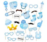 Decorazioni per baby shower per bambini, 23 pezzi, per baby shower, accessori per foto e cabine fotografiche, per rivelare il genere e IT'S A BOY, per decorazioni per baby shower