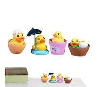 Decorazioni Per Bagno A Tema,Ornamento In PVC Per Casa Delle Bambole In Miniatura,Figurine Piccole di Paperelle per Casa delle Bambole | per Vacanza Giardino Cortile Portico Abitazione Tavolo Balcone