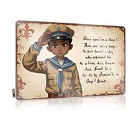 Decorazioni per bar Tiki, decorazione da parete divertente rustica essenziale | Boy Scout's Dream: un viaggio verso l'eccellenza novità decorazione da parete in metallo per cortile casa (20 x 30 cm)