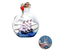 Decorazioni per Bottiglie alla Deriva, Modellino di Nave in Bottiglia di Vetro, Ornamento Natalizio, Kit di Nave Pirata in Bottiglia, Artigianato, Decorazioni per la Casa Nautica, Regali e(#1)