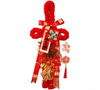 Decorazioni per Capodanno cinese fatte a mano, nodo di buon auspicio, da appendere alla porta, rosso vibrante, ornamenti per feste primaverili per la casa, decorazione tradizionale fortunata e festiva