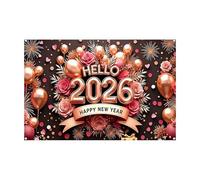 Decorazioni Per Capodanno Sfondi Festivi Per Poster | Cartello Sfondo Per Capodanno 2026 Per Interno Esterno Casa Soggiorno Giardino Portico Scuola Ufficio Cabina Fotografica