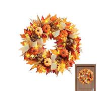 Decorazioni per corona | 45 centimetri corona autunnale per porta d'ingresso | Ghirlanda festiva per parete cucina cappotto | Decorazione invernale per interni esterni