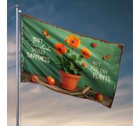 Decorazioni per dormitorio per ragazzi universitari che non puoi comprare look, ma puoi piantare la felicità. Bandiera da giardino Accessori divertenti bandiere per dormitorio (60 x 90 cm)