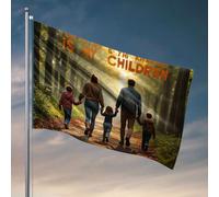 Decorazioni per dormitorio per ragazzi universitari e familiari che camminano mano nella mano in una giornata di sole. Bandiera per i ragazzi bandiera mobili per sala giochi (120 x 180 cm)