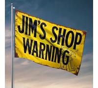 Decorazioni per dormitorio per ragazzi universitari Jim'S Shop: un segnale di avvertimento bandiera manica a vento bandiera all'aperto bandiera per camera ragazzi (60 x 90 cm)