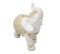 Decorazioni per Elefanti, Colore Bianco Carino Fortunato Elefante Scultura Decorativa Elefante Statue Statue Statue Regali di Elefante (Piccolo)
