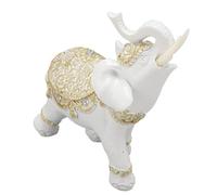 Decorazioni per Elefanti, Colore Bianco Carino Fortunato Elefante Scultura Decorativa Elefante Statue Statue Statue Regali di Elefante (Grande)