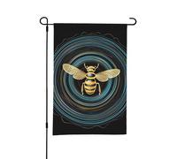 Decorazioni per esterni stagionali, bifacciali, 12 x 18 pollici, primavera estate, "Una piccola ape vola vicino", decorazioni per il giardino delle feste, per patio, fattoria, veranda, prato.