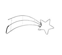 Decorazioni per esterno NATALIZIE Stella cometa 180 luci led BLU CM 125 grande