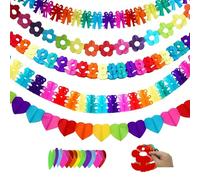 Decorazioni per Feste a Spirale Colorate 5 Pezzi - Ghirlanda a Spirale PVC 3 Metri - Addobbi per Compleanno, Matrimonio, Baby Shower, Carnevale, Party Indoor e Outdoor
