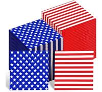 Decorazioni per feste americane, 96 tovaglioli di carta con bandiera americana, colore rosso, bianco e blu, con stelle e strisce, tovaglioli da cocktail per le elezioni del giorno dell'indipendenza