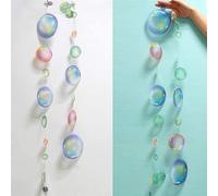 Decorazioni per feste blu viola trasparenti bolle circolari ghirlande sotto il mare decorazione per feste a tema stella marina medusa appeso sirena forniture di compleanno (colore: 2 pezzi bolla