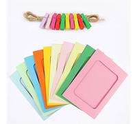 Decorazioni per feste, confezione da 10 pezzi, con cornice portafoto in carta con scritta "Happy Birthday", decorazione per feste, decorazione per la prima ghirlanda, baby boy girl My 1st One 1 anno