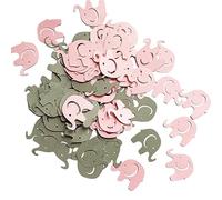 Decorazioni per feste, confezione da 100 pezzi, a forma di elefante dorato e argento con coriandoli Oh Baby 1st Shower Table Gender Reveal Birthday Party Decoration (rosa grigio)