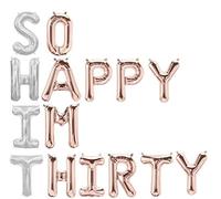 Decorazioni per feste di 30° compleanno - So Happy IM Thirty - Fantastica decorazione per striscioni maleducati in oro rosa per 30 celebrazioni