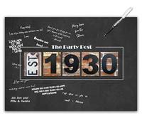 Decorazioni per feste di 95° compleanno, poster alternativo al libro degli ospiti, lavagna per gli ospiti, formato A3, per lui o lei, 95 anni, lavagna per firma per donne o uomini. Striscione