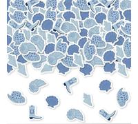 Decorazioni per feste di addio al nubilato e cowgirl, 200 pezzi, coriandoli blu con conchiglie e ultimo brindisi sulla costa, coriandoli da tavolo per l'ultimo rodeo occidentale Cowgirl fidanzamento