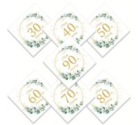 Decorazioni per feste di compleanno con ghirlanda di salvia - 20 pezzi di tovaglioli di carta monouso per feste di compleanno di donne di 30, 40, 50, 60, 70, 80, 90 anni 30 anni,40 anni,60 anni,70 ann