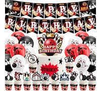 Decorazioni per feste di compleanno - Happy Birthday Striscioni, topper per torte, cupcake, palloncini per accessori per feste a tema