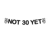 Decorazioni per feste di compleanno per uomini e donne, striscione di compleanno "Non ancora 30" - Cartello di cartone di alta qualità da appendere per feste di compleanno di 29 anni, decorazioni