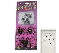 Decorazioni Per Feste Di Halloween - Forniture Web Premium Spider | Web Ragno Estensibile Interno | Decorazione Del Ragno Soft Di Halloween | Centrotavola Stage Prop Web | Display Da Tavolo Da Soffitt