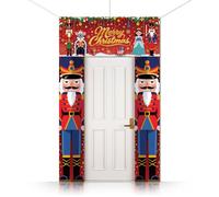 Decorazioni per feste di Natale CUTHOLLOW, 3 pezzi, striscioni per veranda, Buon Natale con fiocchi di neve dorati e decorazioni da principessa, striscioni da appendere alla porta, super divertenti