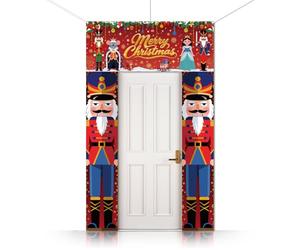 Decorazioni per feste di Natale CUTHOLLOW, 3 pezzi, striscioni per veranda, Buon Natale con fiocchi di neve dorati e decorazioni da principessa, striscioni da appendere alla porta, super divertenti