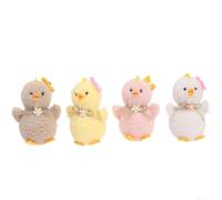 Decorazioni per feste di Pasqua, kit fai da te, 4 pezzi in morbido peluche a forma di pollo, ornamenti da appendere per centrotavola, forniture per riunioni primaverili festive per casa e vacanze