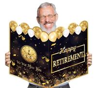 Decorazioni per feste di pensionamento, decorazioni per feste di pensione, guestbook e biglietto di pensione gigante, biglietti di auguri in carta spessa per una festa di pensionamento