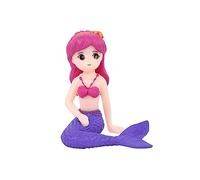 Decorazioni per feste in mare, decorazioni per torte a forma di pesciolino con capelli gialli lisci, per compleanni e baby shower, decorazioni per torte di pesce