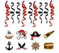 Decorazioni per Feste Pirata,Decorazioni per Feste di Compleanno,Soffitto a Spirale Bomboniere Feste a Tema Pirata, Turbinii Sospesi Pirata Cappello