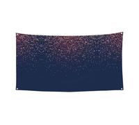 Decorazioni per festoni con stampa cielo e stelle blu navy con metallo, per interni ed esterni, con occhielli, 1 confezione