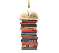Decorazioni per gli amanti dei libri | Ciondolo da appendere a pila di libri in acrilico 2D, simpatici ricordi da parete, finestra, portico, decorazioni cartoni animati per giardino, portico