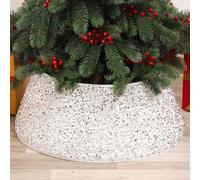 Decorazioni Per Gonna Albero Di Natale, Gonna Per Albero Di Natale Da 60 cm Collare Per Albero Copertura Glitter Rosso Base Per Cestino Di Natale Per Decorazioni Per Feste A Casa Vacanza