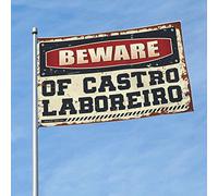 Decorazioni per grotte dell'uomo Beware Of Castro Laboreiro, bandiere per camera da letto, divertente decorazione autunnale per esterni (152 x 244 cm)