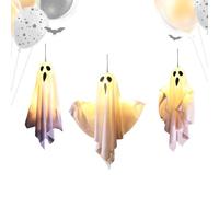 Decorazioni Per Halloween Con Luci Fantasma | Luci Spettrali Per Esterno A Forma Di Fantasma | 3 Pezzi Illuminazione Ambiente Arredamento Casa per Camera Soggiorno Terrazzo Giardino Muro Autunno Festa