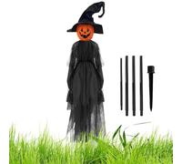 Decorazioni per Halloween da, picchetti da prato spaventosi con sensore attivato dal suono, decorazione per cimitero, prato e portico, decorazione da cortile di spaventosa 150 cm per