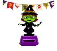 Decorazioni per Halloween per il Cruscotto 'Automobile - Ornamenti Cruscotto Streghe,Bambola Oscillante A Energia Solare Per Interni Casa E Veicolo