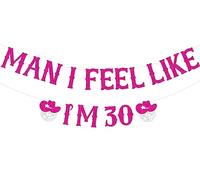 Decorazioni per il 30° compleanno occidentale, con scritta "Man I Feel Like I'm 30", striscione da discoteca cowgirl Nashville per 30° compleanno