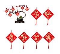 Decorazioni Per Il Capodanno Cinese,6 Pezzi Decorazioni Portafortuna Vietnamita | Festa Di Primavera Rosso Oro Per Feste,Per Casa Ufficio Porta Albero Parete Finestra Libreria Feste Vacanz