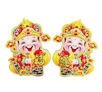 Decorazioni per il Capodanno cinese, Adesivo decorativo da appendere in 3D, raffigurante il dio della ricchezza Chunlian, for capodanno cinese, in diverse misure(A 29 * 23cm)