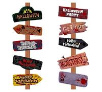 Decorazioni per Il Cortile di Halloween - di Cortile all'aperto da 10 Pezzi | Set di Decorazioni da Giardino di Halloween | per esposizioni Horror per Vacanze, cimitero, Muro, Prato