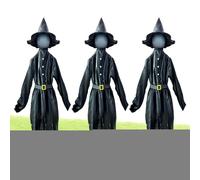 Decorazioni Per Il Giardino Di Halloween | Pali Streghe con Luci Led,Horror 150 cm con Volto Luminoso a Led per Sentiero Giardino Autunnale Cimitero